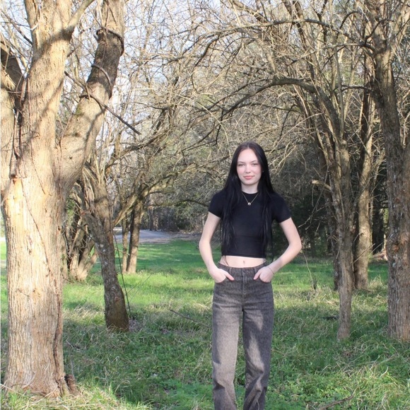 Women's Brown Leopard-Print Jeans - Picture 3 of 3